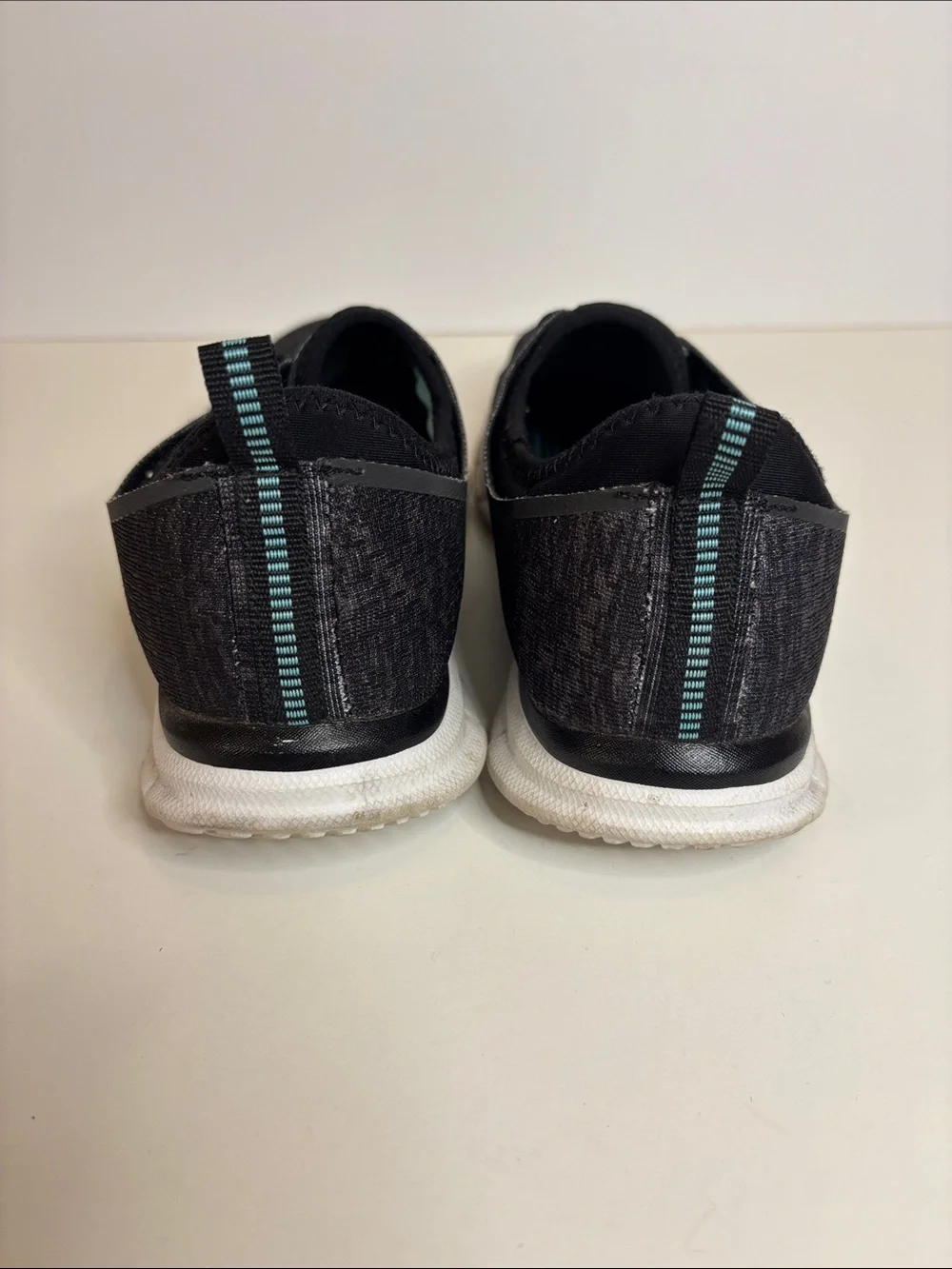 Skechers Women's Black Sneakers with Teal Accents